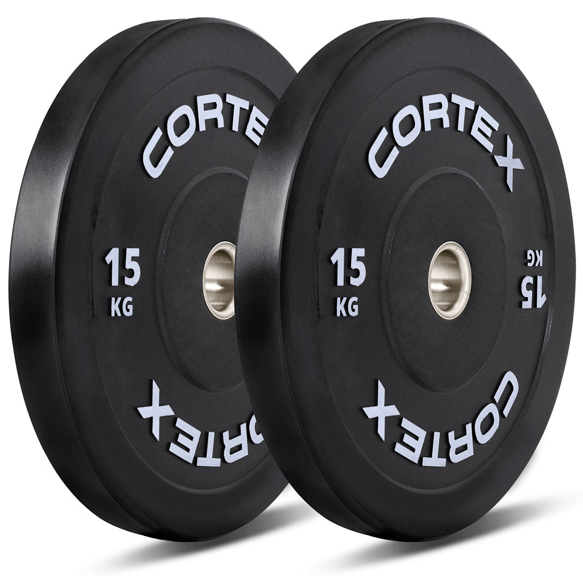 CORTEX Black Series V3 Rubber Olympic Bumper Plate 50mm 15kg (2 Pack) Awezingly