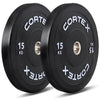 CORTEX Black Series V3 Rubber Olympic Bumper Plate 50mm 15kg (2 Pack)