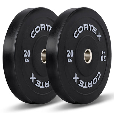 CORTEX Black Series V3 Rubber Olympic Bumper Plate 50mm 20kg (2 Pack)