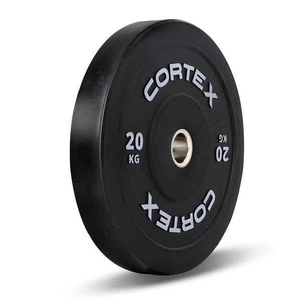 CORTEX Black Series V3 Rubber Olympic Bumper Plate 50mm 20kg (2 Pack) Awezingly