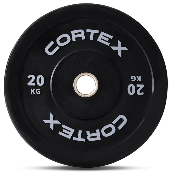 CORTEX Black Series V3 Rubber Olympic Bumper Plate 50mm 20kg (2 Pack) Awezingly