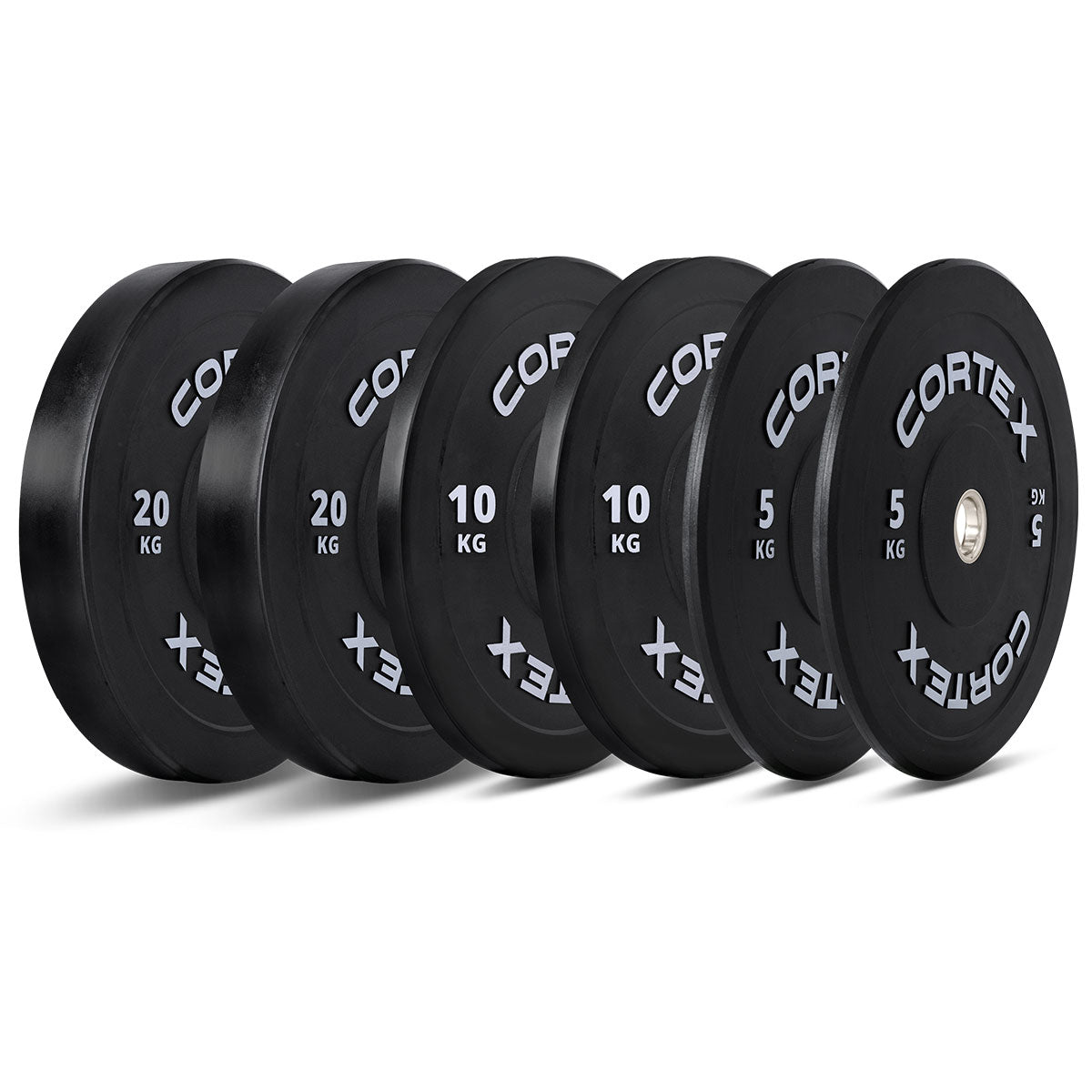 CORTEX 70kg Black Series V3 Rubber Olympic Bumper Plate Set A Awezingly
