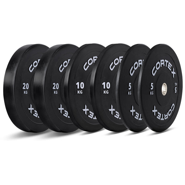 CORTEX 70kg Black Series V3 Rubber Olympic Bumper Plate Set A Awezingly