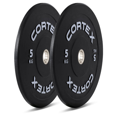 CORTEX 100kg Black Series V3 Rubber Olympic Bumper Plate Set B