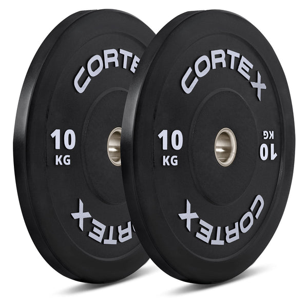 CORTEX 100kg Black Series V3 Rubber Olympic Bumper Plate Set B Awezingly