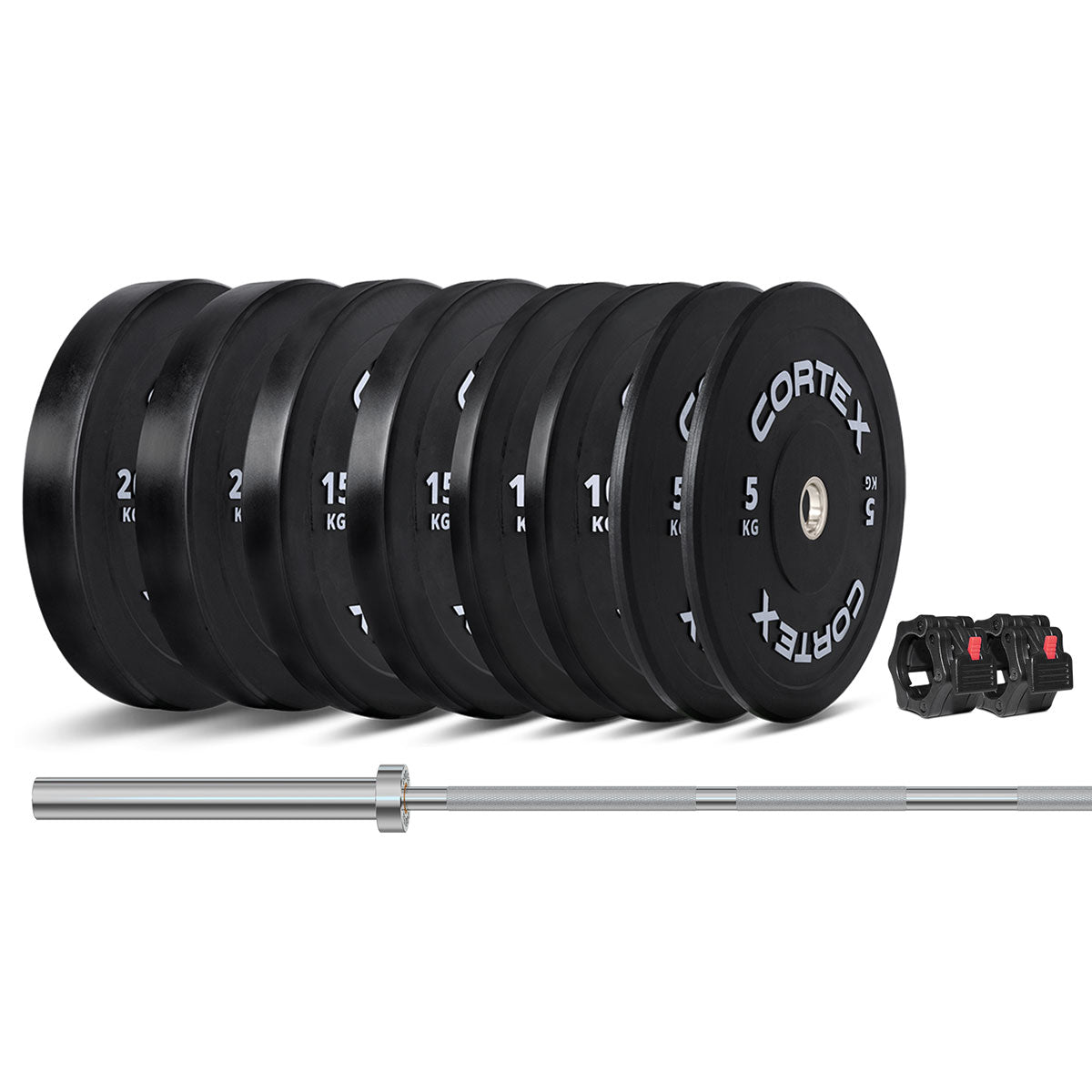 CORTEX 120kg Black Series V3 Bumper Plate Set Awezingly