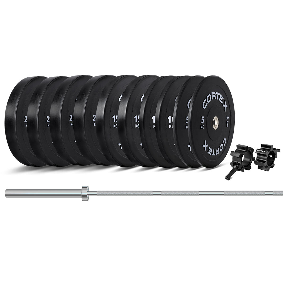 CORTEX 160kg Black Series V3 Bumper Plate Set Awezingly