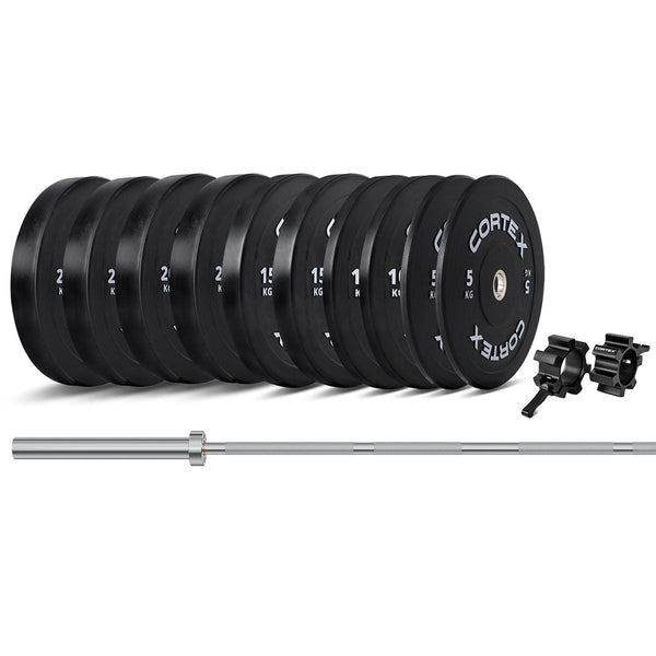 CORTEX 160kg Black Series V3 Bumper Plate Set Awezingly