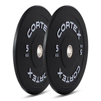 CORTEX 75kg Black Series V3 Bumper Plate Set with ATHENA100 Barbell
