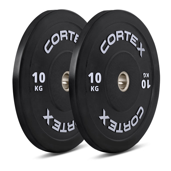 CORTEX 75kg Black Series V3 Bumper Plate Set with ATHENA100 Barbell Awezingly