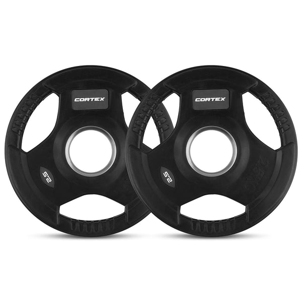 CORTEX 2.5kg Tri-Grip V2 50mm Olympic Plates (Pair) Awezingly
