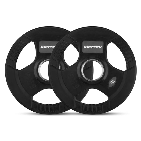 CORTEX 80kg Tri-Grip V2 50mm Olympic Plate Set Awezingly