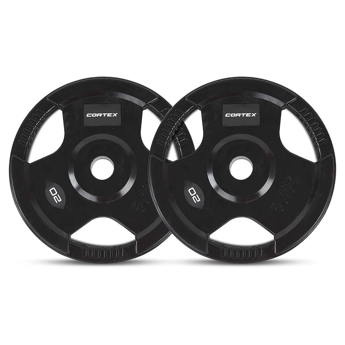 CORTEX 80kg Tri-Grip V2 50mm Olympic Plate Set Awezingly