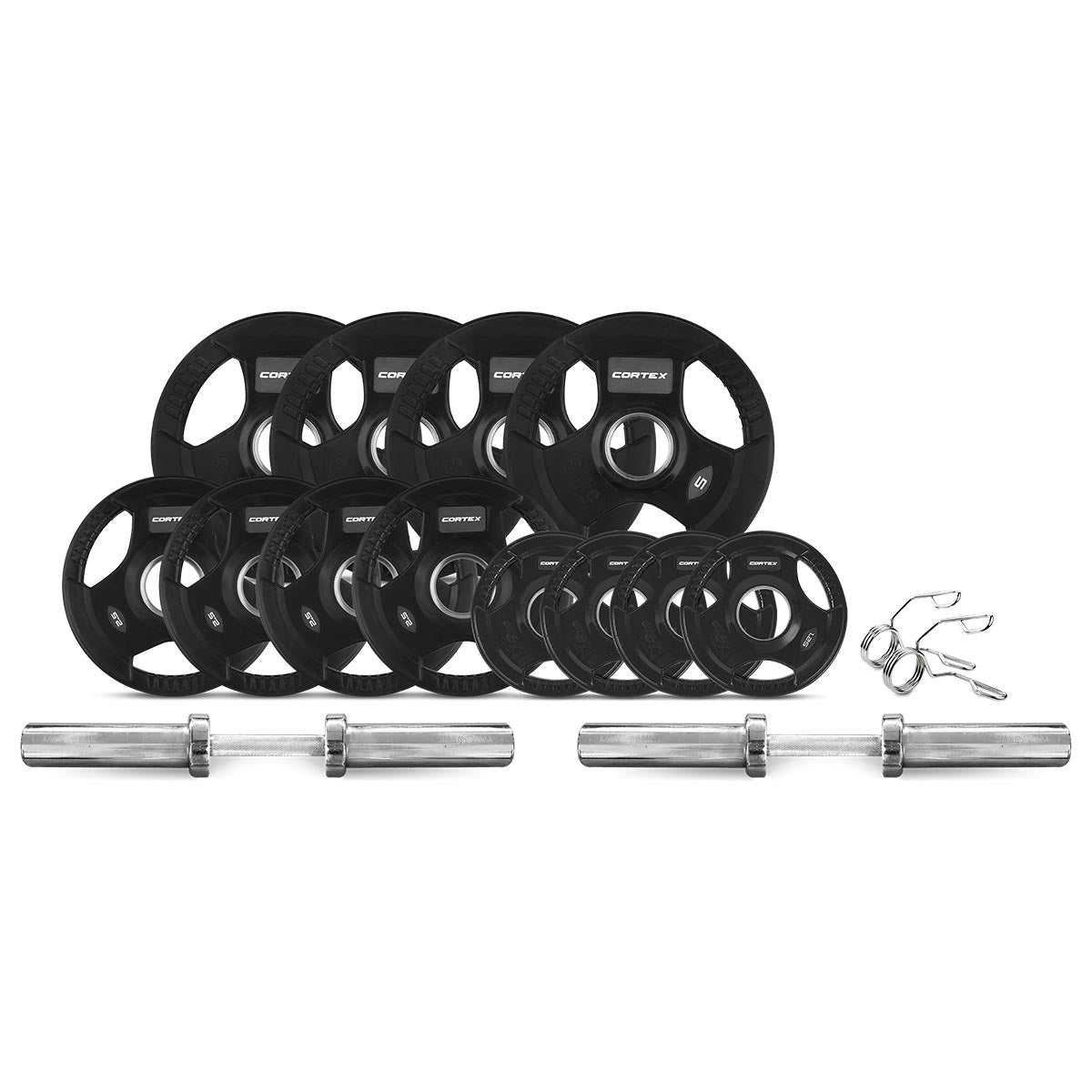 CORTEX 45kg Tri-Grip V2 50mm Olympic Dumbbell Set Cortex