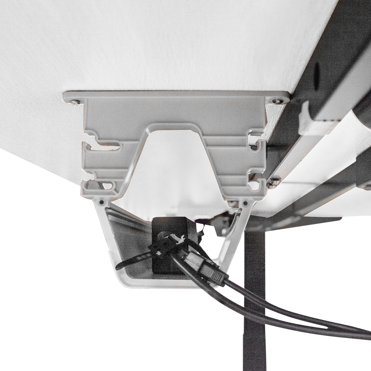 WalkingPad C2 Treadmill + ErgoDesk Automatic Standing Desk 1800mm in White/Black + Cable Management Tray Awezingly