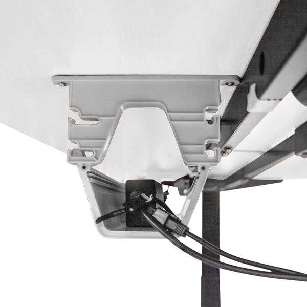 WalkingPad C2 Treadmill + ErgoDesk Automatic Standing Desk 1800mm in White/Black + Cable Management Tray Awezingly