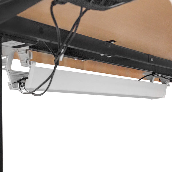 WalkingPad C2 Treadmill + ErgoDesk Automatic Standing Desk 1500mm in Oak/Black + Cable Management Tray Awezingly