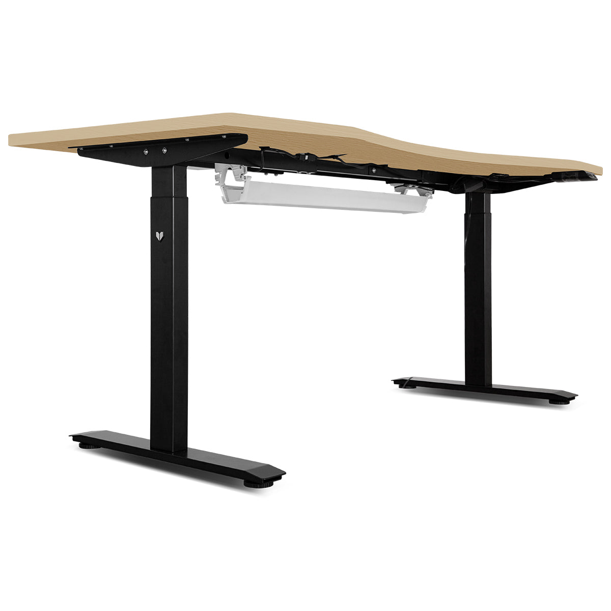 WalkingPad C2 Treadmill + ErgoDesk Automatic Standing Desk 1800mm in Oak/Black + Cable Management Tray Awezingly