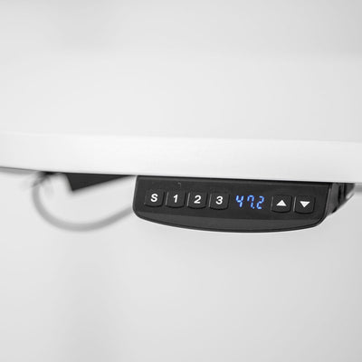 WalkingPad MC21 with Dual Motor Automatic Standing Desk 150cm in White and Cable Management