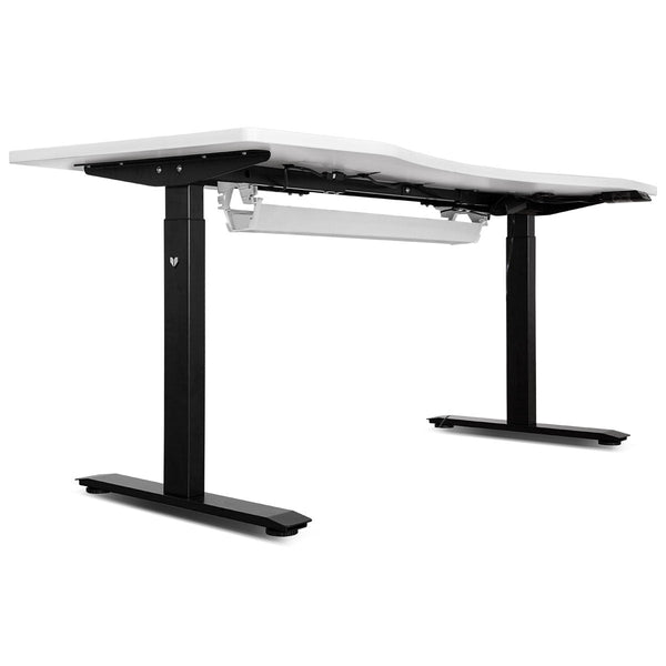WalkingPad MC21 with Dual Motor Automatic Standing Desk 150cm in White and Cable Management Awezingly