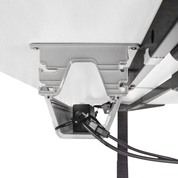 WalkingPad MC21 with Dual Motor Automatic Standing Desk 150cm in White and Cable Management Awezingly