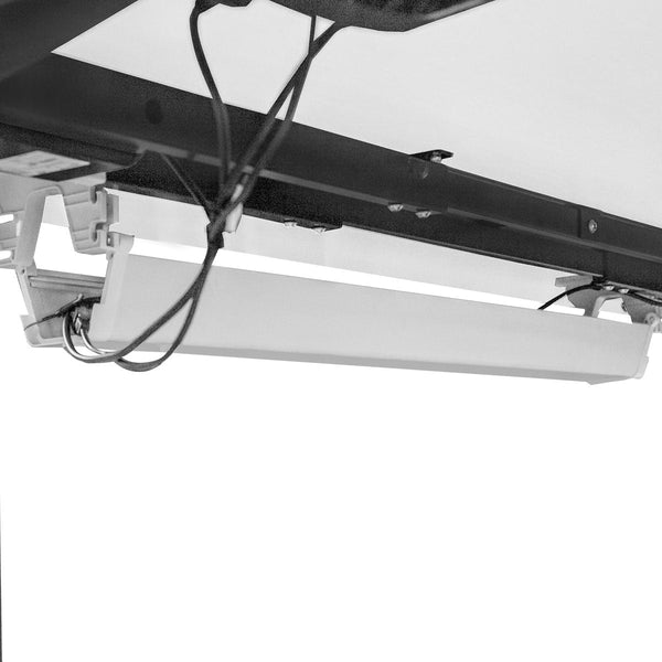 WalkingPad MC21 with Dual Motor Automatic Standing Desk 150cm in White and Cable Management Awezingly