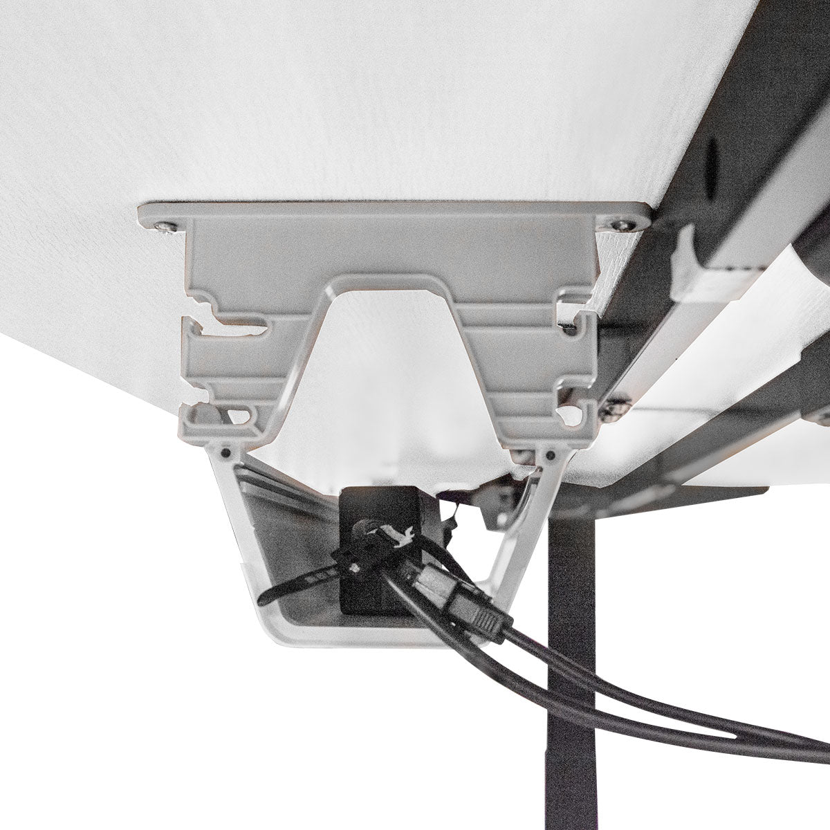 WalkingPad MC21 with Dual Motor Automatic Standing Desk 180cm in White/Black and Cable Management Awezingly