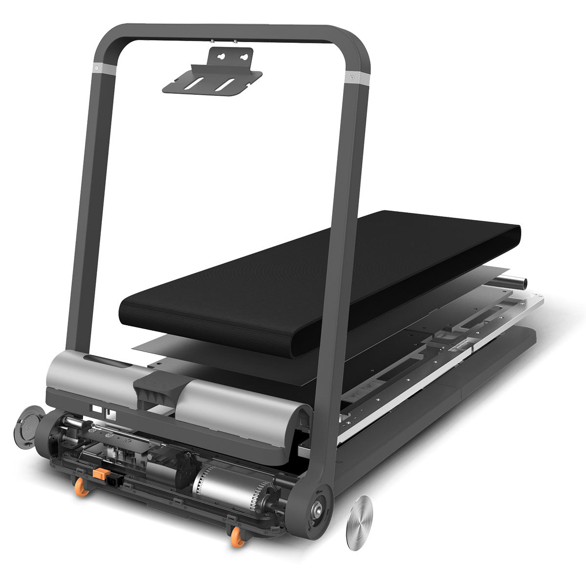 WalkingPad MC21 with Dual Motor Automatic Standing Desk 180cm in White/Black and Cable Management Awezingly