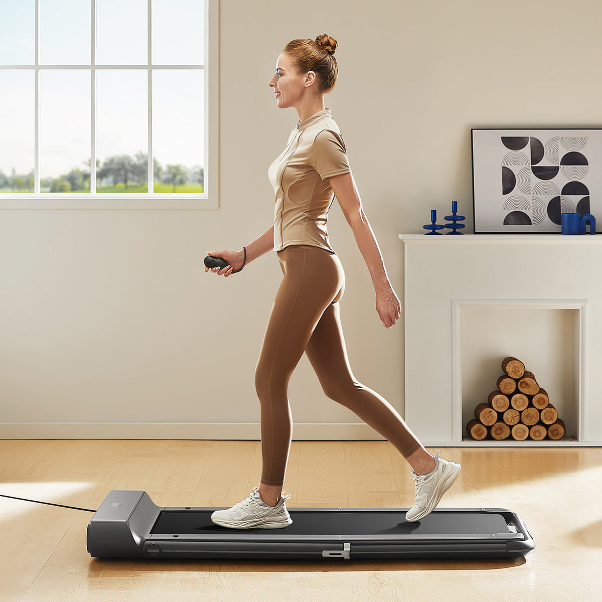 WalkingPad R1 Double-Fold Walking and Running Treadmill in Silver Awezingly