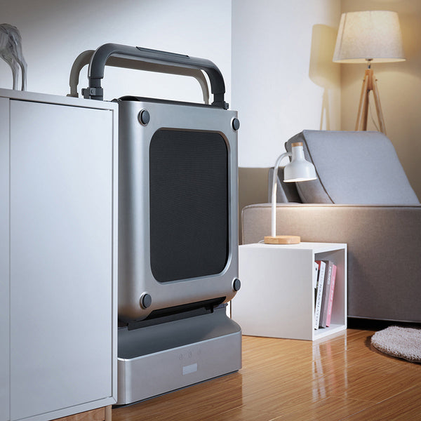 WalkingPad R1 Double-Fold Walking and Running Treadmill in Silver Awezingly