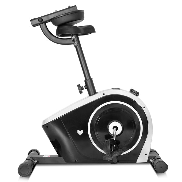 Lifespan Fitness Cyclestation 3 Exercise Bike with ErgoDesk Automatic Standing Desk 150cm in White/Black Awezingly