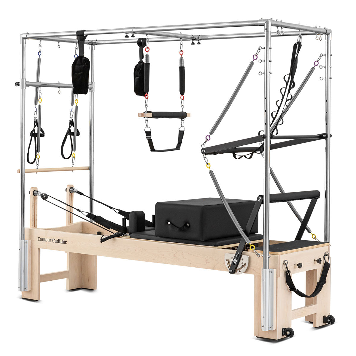 Lifespan Fitness Contour Cadillac Pilates Reformer with Full Trapeze Table (Black) Awezingly