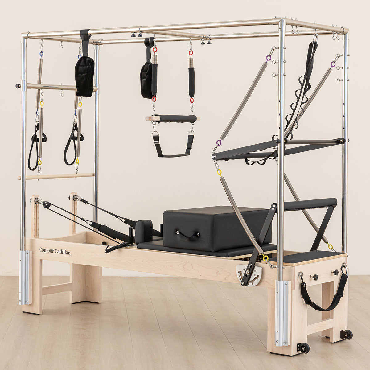 Lifespan Fitness Contour Cadillac Pilates Reformer with Full Trapeze Table (Black) Awezingly