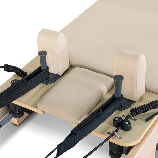 Lifespan Fitness Contour Folding Wooden Pilates Reformer Machine Set (Beige) Lifespan