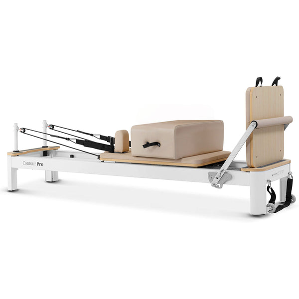 Lifespan Fitness Contour Pro Aluminum Pilates Reformer Bed Set (Beige) Lifespan