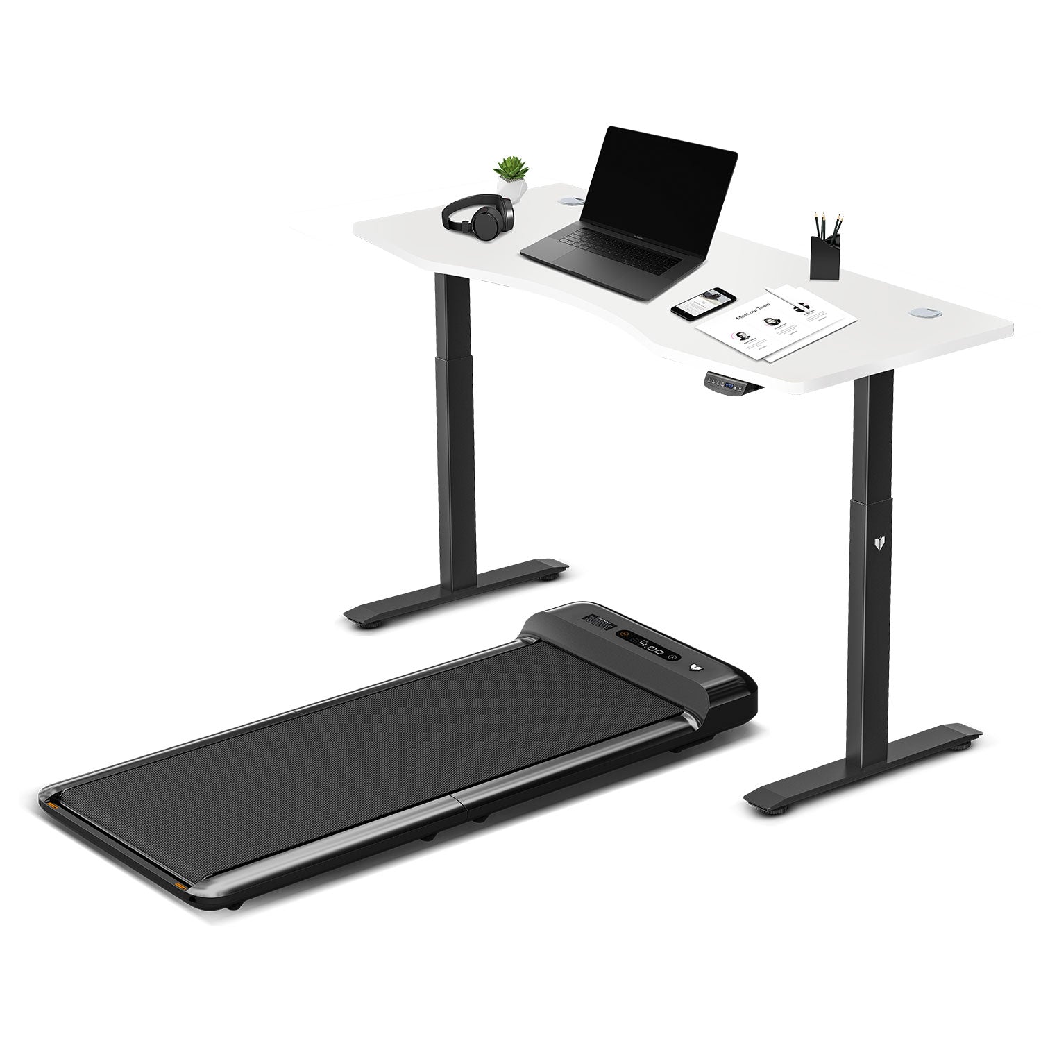 Lifespan Fitness Walkingpad M2 Treadmill with Dual Motor Automatic Standing Desk 150cm in White/Black Awezingly