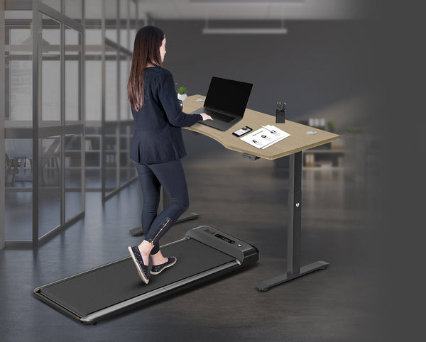 Lifespan Fitness Walkingpad M2 Treadmill with Dual Motor Automatic Standing Desk 150cm in Oak/Black Awezingly