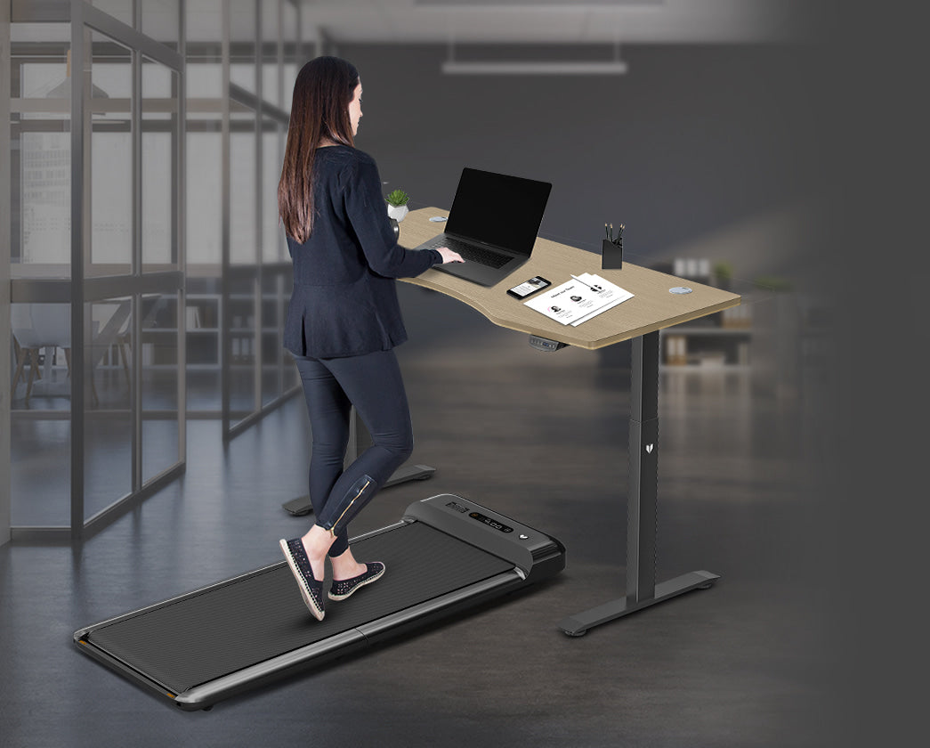 Lifespan Fitness Walkingpad M2 Treadmill with Dual Motor Automatic Standing Desk 180cm in Oak/Black Awezingly