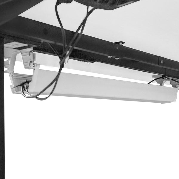 Lifespan Fitness WalkingPad M2 Treadmill with ErgoDesk Automatic White Standing Desk 1500mm + Cable Management Tray Awezingly