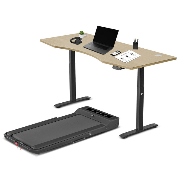 LSG Nimbus Walking Pad Treadmill + ErgoDesk Automatic Standing Desk 1800mm (Oak) Awezingly