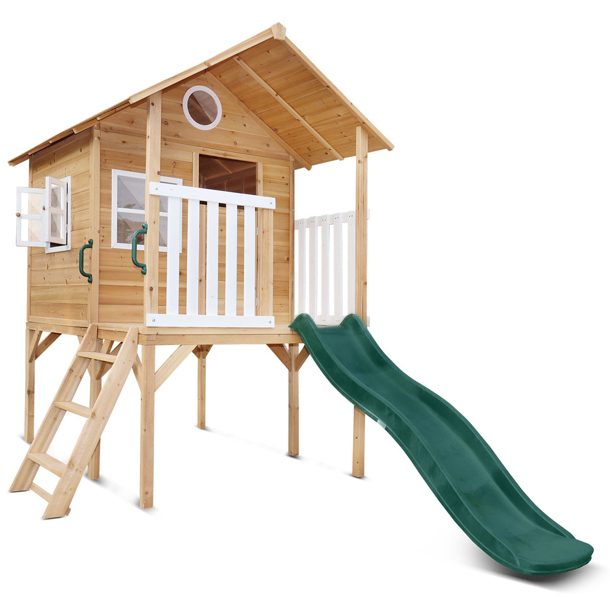 Lifespan Kids Archie Elevated Cubby House with Green Slide Lifespan
