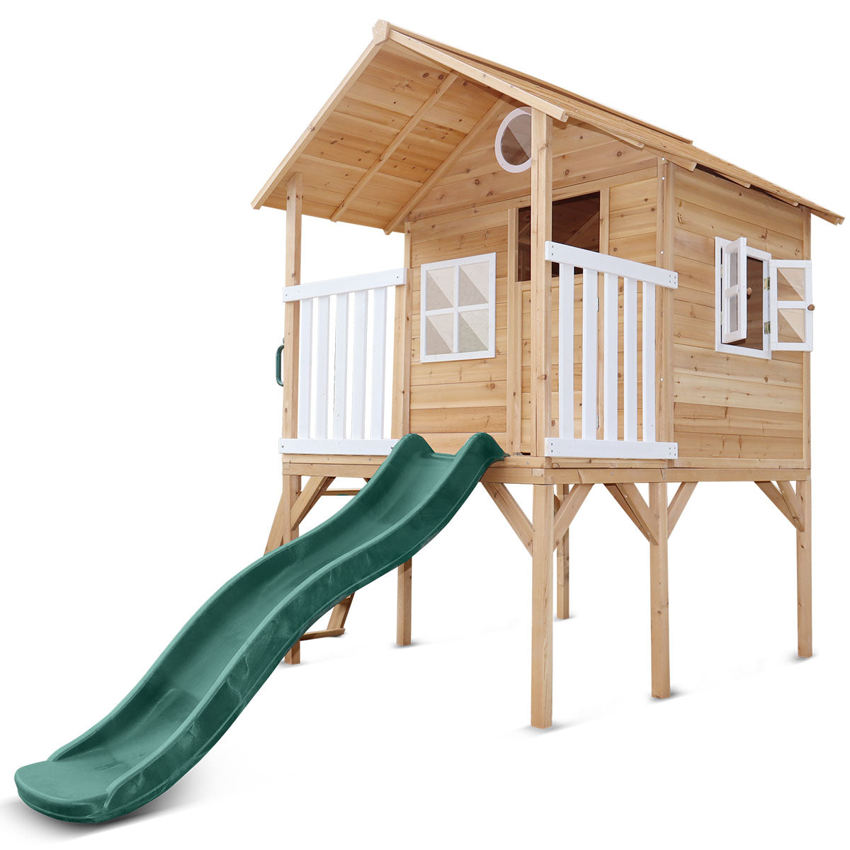 Lifespan Kids Archie Elevated Cubby House with Green Slide Lifespan