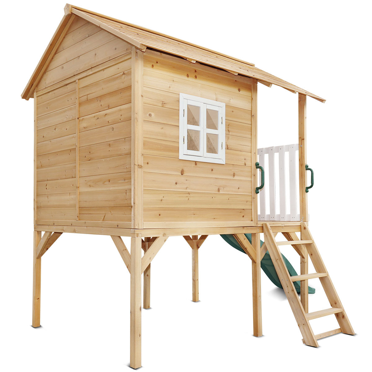 Lifespan Kids Archie Elevated Cubby House with Green Slide Lifespan