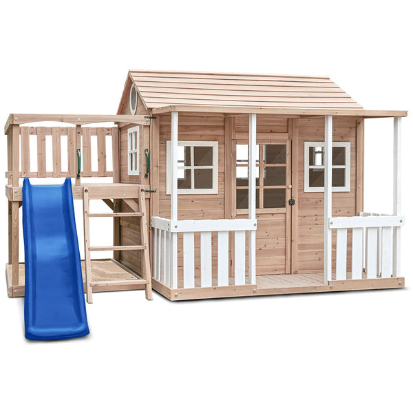Lifespan Kids Finley Cubby House with 1.8m Slide (Blue) Awezingly