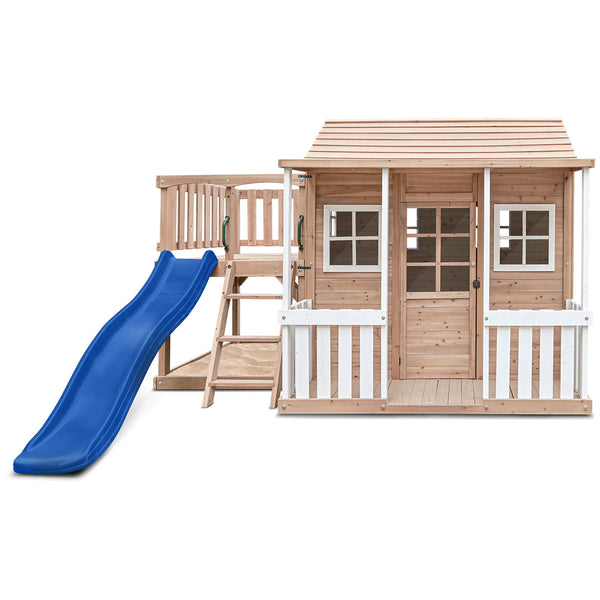 Lifespan Kids Finley Cubby House with 1.8m Slide (Blue) Awezingly