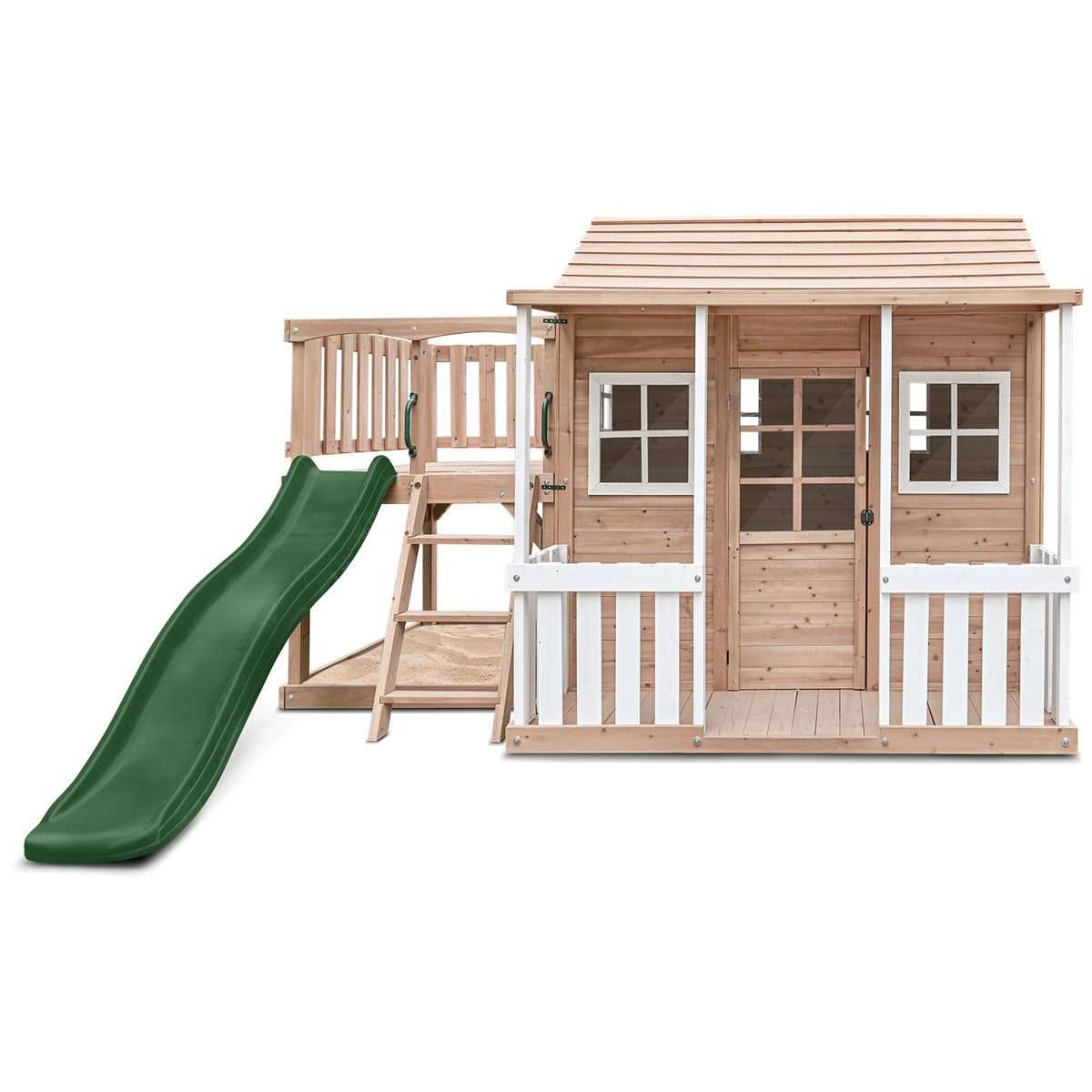 Lifespan Kids Finley Cubby House with 1.8m Slide (Green) Awezingly