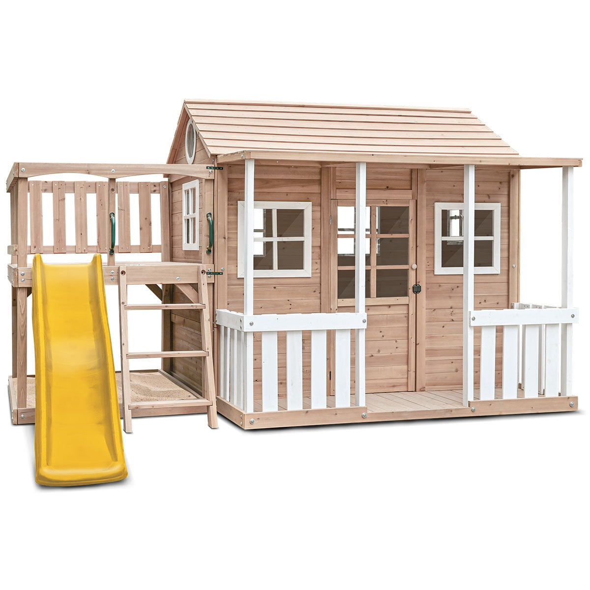Lifespan Kids Finley Cubby House with 1.8m Slide (Yellow) Awezingly