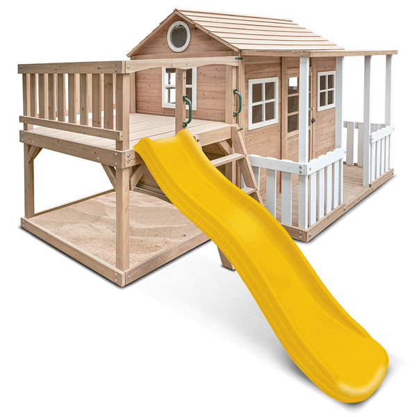 Lifespan Kids Finley Cubby House with 1.8m Slide (Yellow) Awezingly