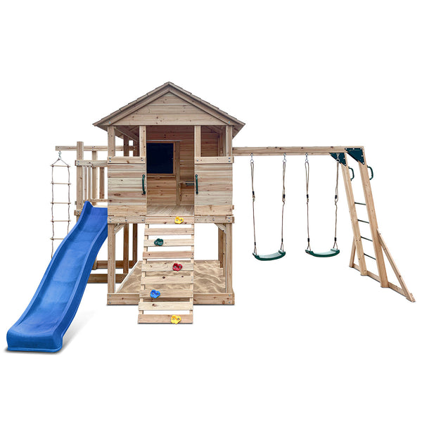 Lifespan Kids Kingston Cubby House with 2.2m Slide (Blue) Awezingly