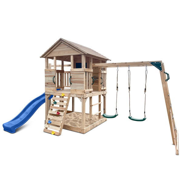 Lifespan Kids Kingston Cubby House with 2.2m Slide (Blue) Awezingly